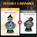 5.9FT Halloween Inflatable Witch with Crystal Ball and LED Lights - Monsta Online