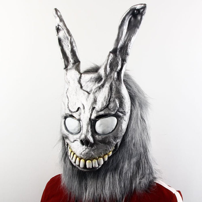 Halloween Frank Evil Rabbit Mask – Scary Latex Full Face Cosplay Prop - Monsta Online