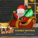 8FT Prelit Inflatable Santa Claus with Sleigh and Reindeer with LED Lights - Outdoor Christmas Decoration - Monsta Online