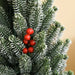 1.5FT Tabletop Snow Flocked Artificial Christmas Tree — 170 Tips, Red Berries, Pine Cones, No Assembly - Monsta Online