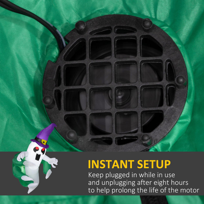3.9ft Inflatable Halloween Window Sticker Ghost with LED Lights - Monsta Online
