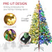 7.5FT Snow Flocked Pre - Lit Artificial Christmas Tree — 550 Dual - Color LEDs, 7 Modes, 1149 Tips, Auto - Open - Monsta Online