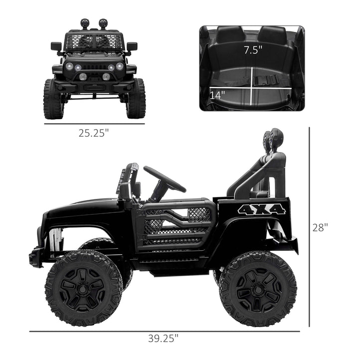 12V Electric 4x4 Kids Ride - On Jeep Truck with Remote Control and LED Headlights - Monsta Online