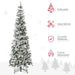 7.5FT Snow Flocked Pencil Artificial Christmas Tree — 668 Tips, Auto - Open Pop - Up, Slim, Steel Base - Monsta Online
