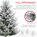7.5FT Flocked Artificial Christmas Tree — 1218 Nordic Pine Tips, Unlit, Auto - Open, Hinged, Steel Base - Monsta Online