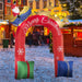 9FT Prelit Inflatable Christmas Arch with Santa Claus Riding Sleigh and LED Lights - Outdoor Decoration - Monsta Online