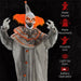 6ft Animatronic Halloween Clown – Moving Head and Arms with Red Glowing Eyes and Creepy Laughs - Monsta Online