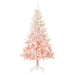 5FT Pink Pencil Artificial Christmas Tree — 450 Tips, Unlit, Slim Space - Saving, Auto - Open, Metal Base - Monsta Online