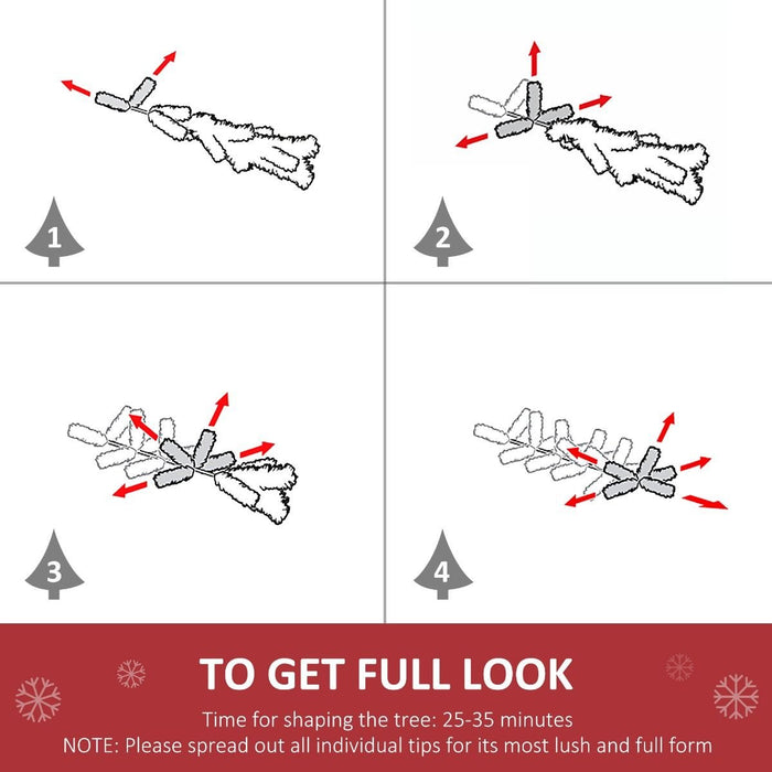 7FT Black Pencil Artificial Christmas Tree — 1346 Tips, Unlit, Auto - Open, Slim Space - Saving, Metal Base - Monsta Online