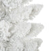 6FT Snow Flocked White Pencil Artificial Christmas Tree — 390 Tips, Slim Shape, Metal Stand - Monsta Online