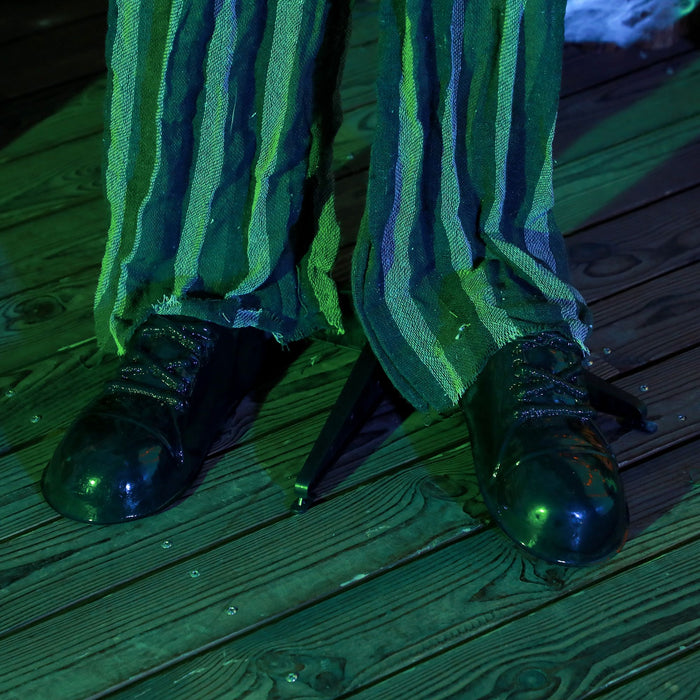 6.1ft Life - Size Animated Circus Clown – Sound Touch Activated with Glowing Eyes and Creepy Laughter - Monsta Online