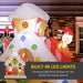 7FT Prelit Inflatable Gingerbread House with Happy Gingerbread Family and LED Lights - Outdoor Christmas Decoration - Monsta Online