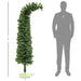6FT Whimsical Bendable Pencil Artificial Christmas Tree — 400 Tips, Curled Top, Unlit, Metal Base - Monsta Online