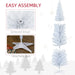 7FT White Pencil Pre - Lit Artificial Christmas Tree — 200 Warm White LEDs, 499 Tips, Slim Space - Saving - Monsta Online