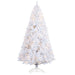 7.5FT White Pre - Lit Artificial Christmas Tree — 500 Warm White LED Lights, 1346 Tips, Hinged, Metal Base - Monsta Online