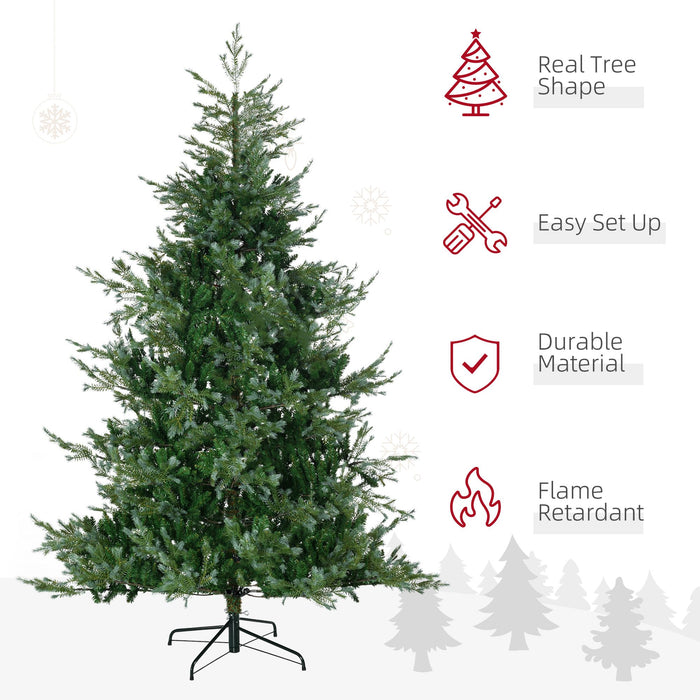 7.5FT Wide Artificial Christmas Tree — 1288 Tips, Unlit, Auto - Open, Easy - Shape Branches, Steel Base - Monsta Online