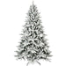 5FT Flocked White Artificial Christmas Tree — Full, 768 Tips, PE+PVC, Hinged, Metal Stand - Monsta Online