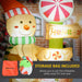 6FT Prelit Inflatable Gingerbread Man with Signpost and LED Lights - Outdoor Christmas Decoration - Monsta Online