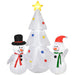 6FT Prelit Inflatable Christmas Tree with Star & Snowmen and LED Lights - Outdoor Christmas Decoration - Monsta Online