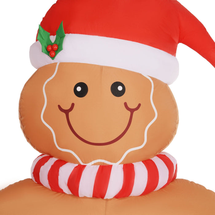 9FT Prelit Inflatable Gingerbread Man Arch with LED Lights - Outdoor Christmas Decoration - Monsta Online