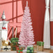 5FT Pink Pencil Artificial Christmas Tree — 294 Tips, Unlit, Slim Space - Saving, Realistic, Plastic Base - Monsta Online