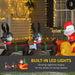 7FT Prelit Inflatable Santa with Sleigh, Reindeer & Tree with LED Lights - Outdoor Christmas Decoration - Monsta Online