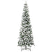7.5FT Snow Flocked Pencil Artificial Christmas Tree — 668 Tips, Auto - Open Pop - Up, Slim, Steel Base - Monsta Online