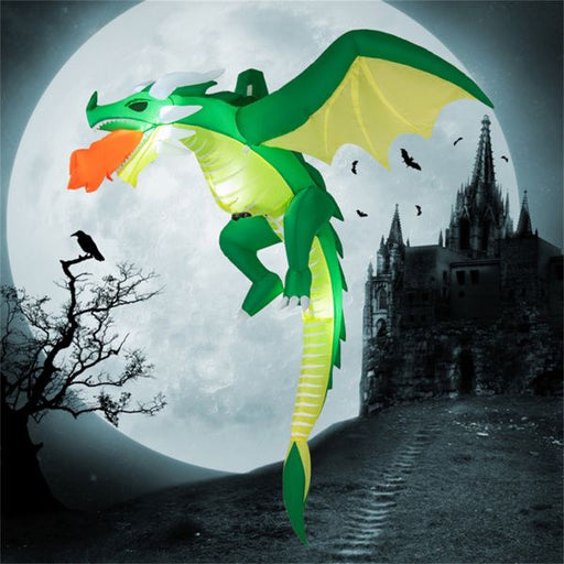 5FT Halloween Inflatable Fire - Breathing Dragon with LED Lights - Monsta Online