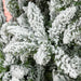 7.5FT Snow Flocked Artificial Christmas Tree — 1300 Tips, Unlit, Auto - Open Hinged, Green White, Steel Base - Monsta Online