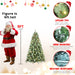 5FT Pre - Lit Artificial Christmas Tree — 200 Warm LED, 51 Pine Cones, 694 Tips, Hinged, Metal Stand - Monsta Online