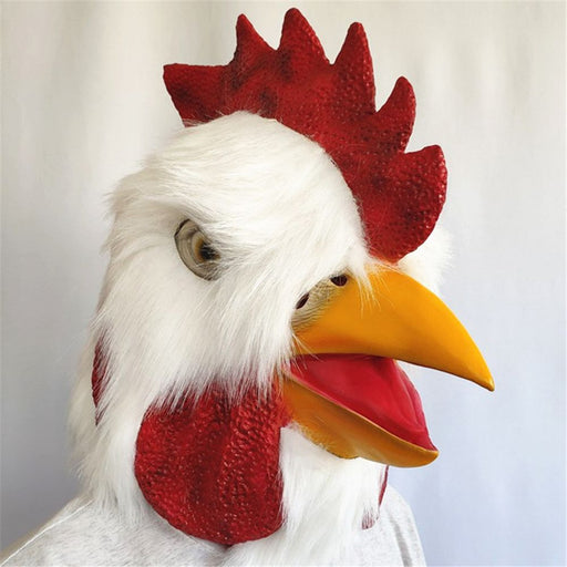 Halloween Rooster Mask – Funny Chicken Latex Animal Head for Costume Parties - Monsta Online