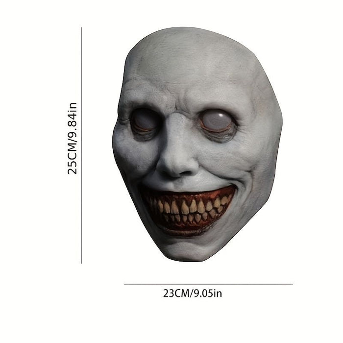 Halloween Evil Smiling Demon Mask – Terrifying Horror Costume Prop - Monsta Online