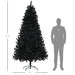 7.5FT Black Artificial Christmas Tree — 1346 Tips, Auto - Open Hinged, Full Shape, Steel Base - Monsta Online
