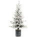 6.5FT Pre - Lit Snow Flocked Potted Christmas Tree — 350 Lights, Artificial Tree for Indoor/Outdoor - Monsta Online