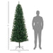 8FT Slim Pencil Artificial Christmas Tree — 1168 Tips, Unlit, Space - Saving, Green, Metal Base - Monsta Online