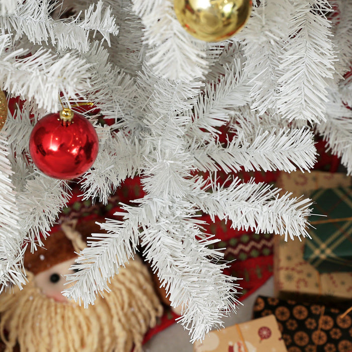 9FT White Artificial Christmas Tree — 2132 Tips, Unlit, Auto - Open, Wide Full Shape, Steel Base - Monsta Online