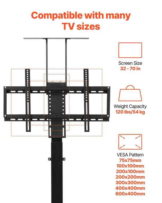 Motorized TV Lift Mount with Remote Control for 32–70 Inch Screens - Monsta Online