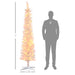 7FT White Pencil Pre - Lit Artificial Christmas Tree — 250 Multi - Color LEDs, 500 Tips, 8 Light Modes, Space - Saving - Monsta Online