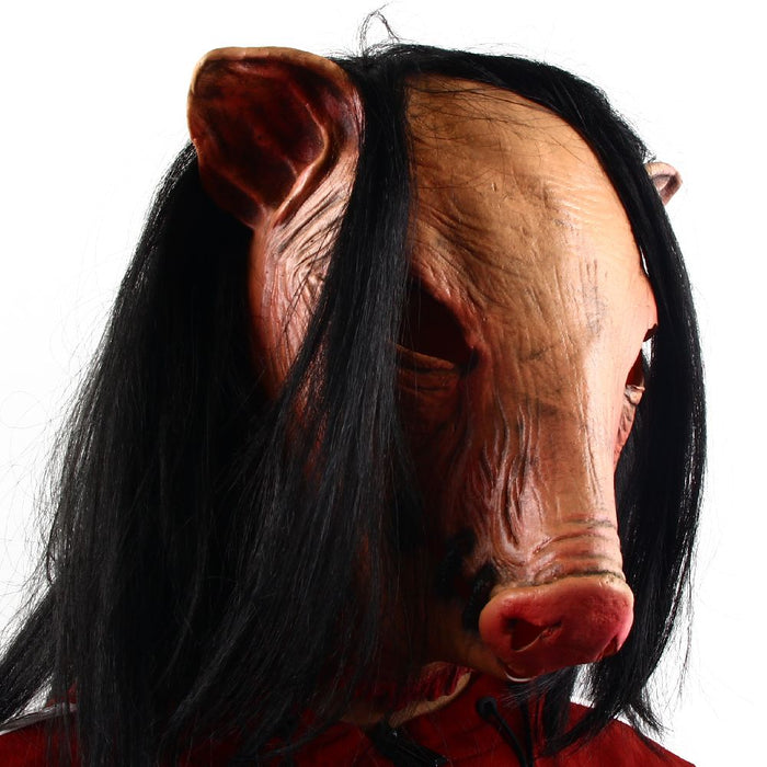 Halloween Horror Pig Head Mask – Scary Horror Latex Animal Mask for Cosplay - Monsta Online