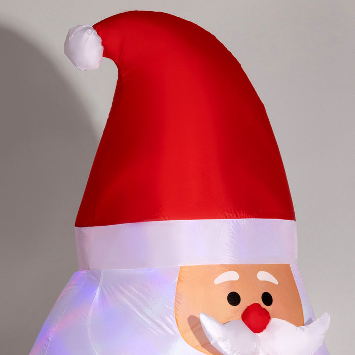 6FT Inflatable Santa Claus with Rotating Magic Ball Light - Outdoor Christmas Decoration - Monsta Online