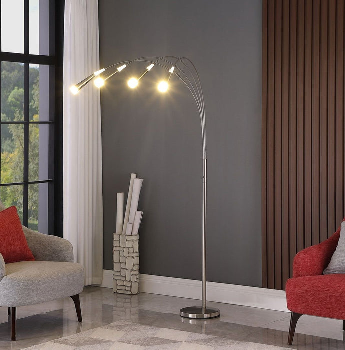 Elegant 72 - Inch Aluminum LED Arc Floor Lamp for Modern Living Spaces - Monsta Online