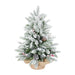 3FT Tabletop Snow Flocked Artificial Christmas Tree — 14 Pinecones, Red Berries, Mini Tree - Monsta Online