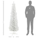 6FT Snow Flocked White Pencil Artificial Christmas Tree — 390 Tips, Slim Shape, Metal Stand - Monsta Online