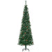 6.5FT Pencil Artificial Christmas Tree — 556 Tips with Pine Cones, Pine Needles, Unlit, Metal Base - Monsta Online