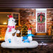 6FT Prelit Inflatable Polar Bear & Penguin Fishing on Board with LED Lights - Outdoor Christmas Decoration - Monsta Online