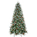 5FT Artificial Christmas Tree — Snow - Tipped, 1131 Tips, Berries & Pine Cones, Hinged, Metal Stand - Monsta Online