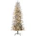 7.5FT Pre - Lit Snow Flocked Artificial Christmas Tree — 350 Warm Lights, 850 Tips, Auto - Open, Steel Base - Monsta Online