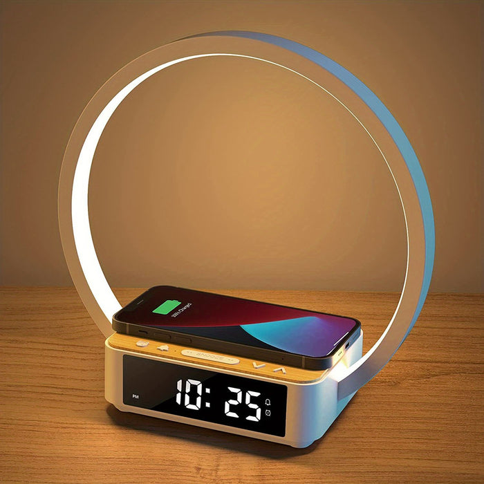 Smart Bedside Lamp with Wireless Charging and Alarm Clock - Monsta Online