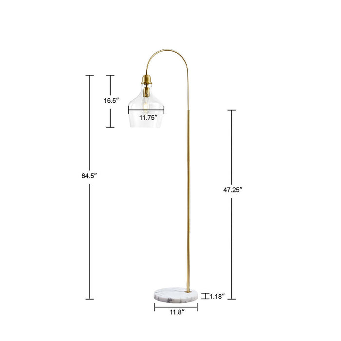 Modern Arched Floor Lamp with Elegant Marble Base for Stylish Living Rooms - Monsta Online