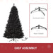 7FT Black Pencil Artificial Christmas Tree — 1346 Tips, Unlit, Auto - Open, Slim Space - Saving, Metal Base - Monsta Online